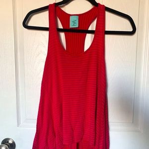 H.I.P. Halter Tank Top - Pink with Orange Strips